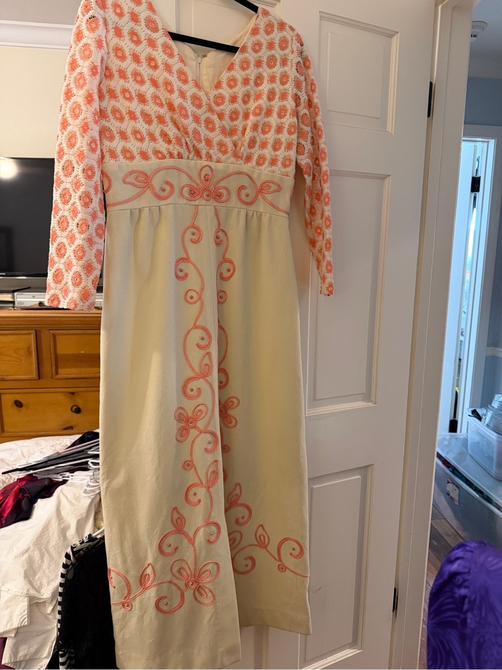 vintage palm beach dress | Dresses | Vintage Embroidered Cream Maxi With Coral Accents Option:Suit + White Slim Fit Shirt faux leather mini dress Machine wash cold Acler Women's Mardale Mini
